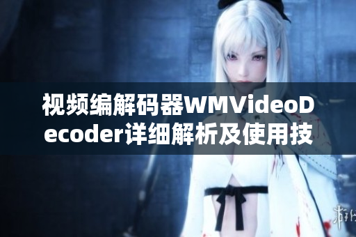 視頻編解碼器WMVideoDecoder詳細解析及使用技巧。