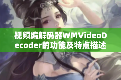 視頻編解碼器WMVideoDecoder的功能及特點描述